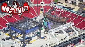 Women's money in the bank ladder match. Wrestlemania Stage Construction Underway New Photos