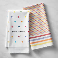 Dish towels are an essential in every kitchen for cleaning up messes, drying dishes, and more. Love Is Love Tea Towels Set Of 2 Williams Sonoma