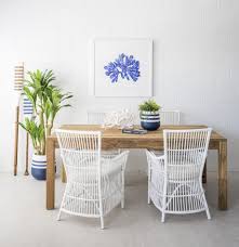 Coastal style dining chairs come in a variety of shapes and materials. The Dining Room With The Beach Furniture