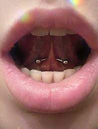 Tongue Frenulum Piercing In 2021 Pretty Ear Piercings Cute Ear Piercings Cool Piercings