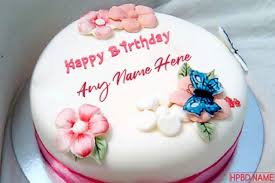 Check spelling or type a new query. Write Name On Pink Flowers Birthday Cake With Name Edit