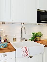 Butcher Block Counters At Home In Love Farmhouse Sink Kitchen Ikea Kitchen Kitchen Inspirations