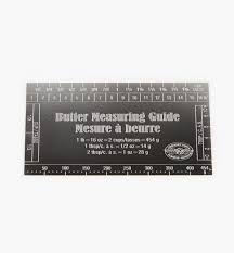 For example, if you try to convert a british or australian recipe to metric using these instructions, it in a pinch, you can use the volume conversion table, above. Butter Measuring Guide Lee Valley Tools