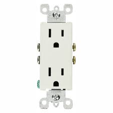 Leviton Decora 15 Amp Residential Grade Grounding Duplex Outlet White 10 Pack M24 05325 Wmp The Home Depot Leviton Solar Power Kits Lighting Controls