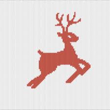 Knitting Motif And Knitting Chart Reindeer Designed By