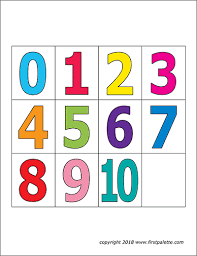 Printable numbers coloring page to print and color : Numbers Free Printable Templates Coloring Pages Firstpalette Com