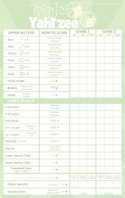 10 best printable triple yahtzee score pads printablee com