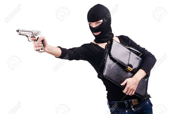 Criminal With Gun Isolated On White Stock Photo, Picture and Royalty Free  Image. Image 19136398.