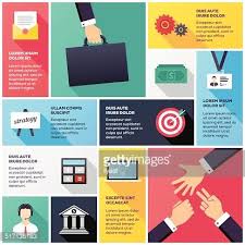 Flat Style Banking And Finance Infographic Grid Finance Infographic Finance Infographic