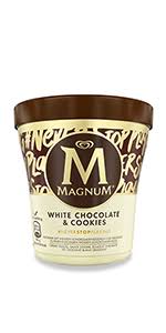 Suchen sie magnum eis bei den großen preisvergleich portalen gleichzeitig! Magnum White Chocolate Cookies Mit Rfa Zertifizierten Kakaobohnen Eis Becher Genuss Zum Loffeln 440 Ml 1 Portion Amazon De Lebensmittel Getranke