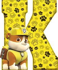 I've been very busy with the situation in my country, but as usual on the blog. K De Alfabeto Decorativo Rubble Paw Patrol Paw Patrol Decorations Paw Patrol Birthday Party