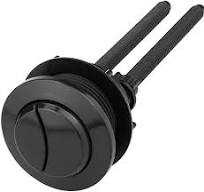 Black Toilet Flush Button, 1pcs 38mm Dual Toilet Flush Button Round Head  For Bathroom Toilet Water Tank Repair（Small installation hole: 38mm)