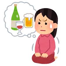 お酒を我慢する人のイラスト（女性） | かわいいフリー素材集 いらすとや