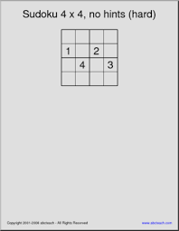 We did not find results for: Sudoku 4x4 No Hints Hard Abcteach
