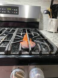 Otherwise, if your fuel is natural gas, it could be that you are somehow blocking the airflow required for complete combustion. Gas Stove Flame Is Very Orange Homeowners