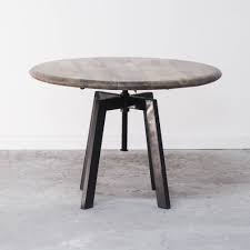 Table Basse De Salon Ronde Industrielle En Bois Et Metal Reglable Table Basse Salon Table Basse Table Basse Reglable