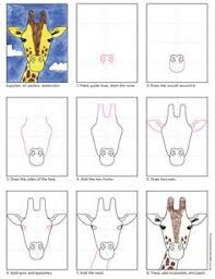 How to draw an easy giraffe draw an oval to start the belly. How To Draw A Giraffe Head Art Projects For Kids Animal Art Projects Giraffe Drawing Art Lessons