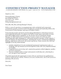 Here's how to write a great one. Construction Project Manager Cover Letter Example