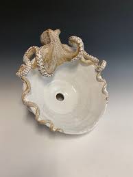 hand made ceramic octopus vessel sink