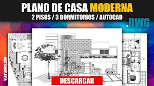 Maybe you would like to learn more about one of these? Plano De Casa De 2 Pisos Y 3 Dormitorios Para Descargar En Autocad Youtube