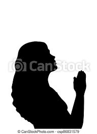 Maybe you would like to learn more about one of these? Silhouette Of Woman Praying Close Up Illustration Graphics Icon Vector Canstock