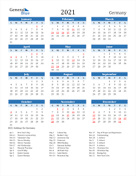 Free online calendar for 2021 year. 2021 Germany Calendar With Holidays