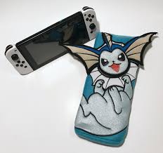 Vaporeon Nintendo Switch Carrying Case Made By Kdaesign 90s Anime Art Cartoons Crafts Cute Eevee Eeveelutions Nintendo Switch Carrying Case Nintendo