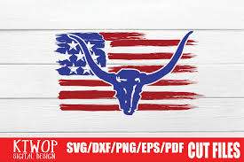 Download Usa X Animal Longhorn Fourth Of July Graphic By Ktwop Creative Fabrica PSD Mockup Templates