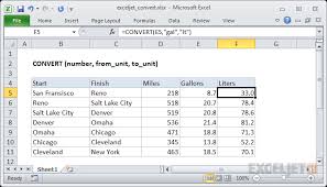 It is about 202 gallons or about 765 liters. How To Use The Excel Convert Function Exceljet