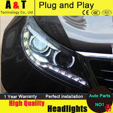 Car Styling Head Lamp For Kia Sportage R Led Headlights 2011 2013 Angel Eye Led Drl H7 Hid Bi Xenon Lens Low Beam Kia Sportage Angel Eyes Sportage