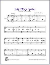 Itsy Bitsy Spider Free Easy Piano Sheet Music Sheet Music Free Sheet Music Piano Sheet Music