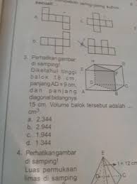 Check spelling or type a new query. Diketahui Tinggi Balok 18 Cm Panjang Ad 9cm Dan Panjang Diagonal Bidangnya 15 Cm Volume Balok Brainly Co Id