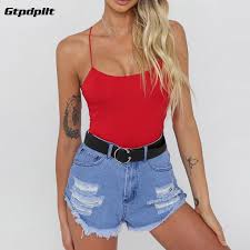 If you have a shorter body and longer legs, you may often have slimmer legs and keep more weight on your body, frequently this body proportion has a short waist and it's easier to put on weight here. Sexy Bodysuit Red Backless Bodycon Body Feminino Overalls Rompers Womens Jumpsuit Combinaison Femme Best Crossdress Tgirl Store