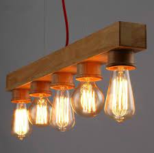 aliexpress com buy 5 heads wooden pendant light edison bulb lamp nordic ikea country bar lighting fixture from reliable pen houten lamp lichtarmaturen lampen