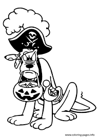 Print coloring of halloween disney and free drawings. Disney Pluto The Pirate Nife Disney Halloween Coloring Pages Printable