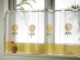 kitchen curtains sunflower design