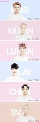Exo M Birthdays I Will Never Tell You Which One But I Share A Birthday With One Of The Oppas Kpop Exo Exo Exo Fan