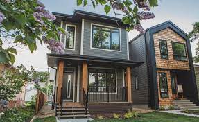 Accent Infills Edmonton S Infill Home Builder Modern Style House Plans House Blueprints Duplex House Design