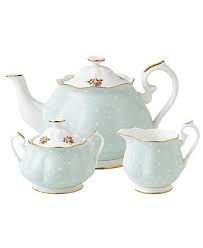 Royal Albert Old Country Roses Polka Rose 3 Piece Tea Set Reviews Fine China Macy S Tea Pots China Tea Sets Bone China Tea Set