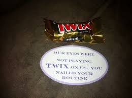 Cheerleading Competition Gift Good Job Treat Our Eyes Were Not Playing Twix On Us You Nailed That Routine Cheer Camp Gifts Cheer Team Gifts Cheer Coaches