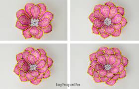 Color it the picture however you like. Paper Craft Flowers 3d Coloring Pages Flower Crafts Paper Crafts Coloring Pages