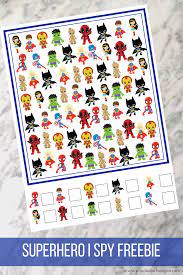 Keep Little Ones Entertained With My Adorable Superhero I Spy Free Printable It Is A Perfect Acti Spy Games For Kids Super Hero Activities Superhero Activities