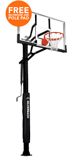 Silverback 60 In Ground Basketball System With Adjustable Height Tempered Glass Backboard And Pro Style Breakaway Rim Walmart Com