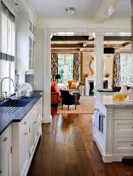 Soapstone Countertop Blue Ceiling Wood Floor View Into Wood Ceiling In Family Room Interior Design By David Netto This Home Kitchens Home Kitchen Remodel