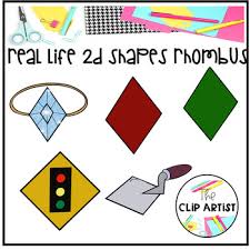 Everything we see in the world around us has a shape. Rhombus Real Life Objects 2d Shapes Clip Art By The Clip Artist Tpt