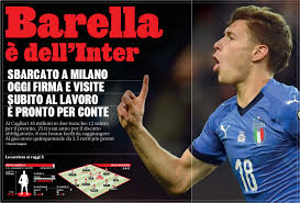 €65.00m * feb 7, 1997 in cagliari, italy Barella Belongs To Inter Medical Today Arriving In Camp Friday And Then First Friendly Vs Lugano On Sunday Fedenerazzurra