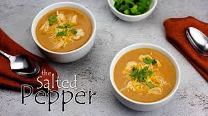 In a small bowl, stir together masa harina with baking powder, salt, and pepper. Creamy Chicken Enchilada Soup Cold Hot Blender Recipe The Salted Pepper