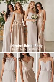 Jasmine Bridal Jb Neutral Bridal Party Mix And Match Bridesmaids Simple Brides Rustic Bridesmaid Dresses Lace Bridesmaid Dresses Satin Bridesmaid Dresses