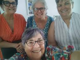 Long time friends, back together for lunch.Jo,Dell,Robyn &Lynn.