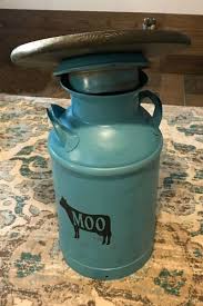 How To Turn An Old Milk Can Into A Side Table Grandma Creates Old Milk Cans Milk Can Decor Milk Cans